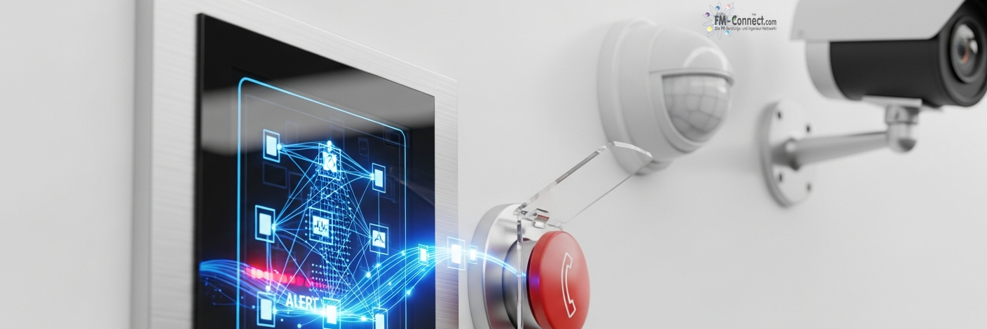 Alarm- und Notrufsysteme zur Erkennung von Gefahren und Auslösung von Sicherheitsmaßnahmen im Facility Management